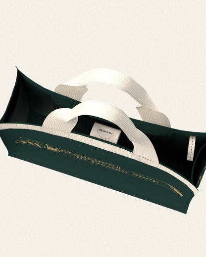 iii オリジナルロンドントートバッグ - ダークグリーン & ゴールド