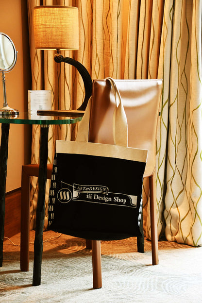 iii オリジナルロンドントートバッグ - ブラック & シルバー