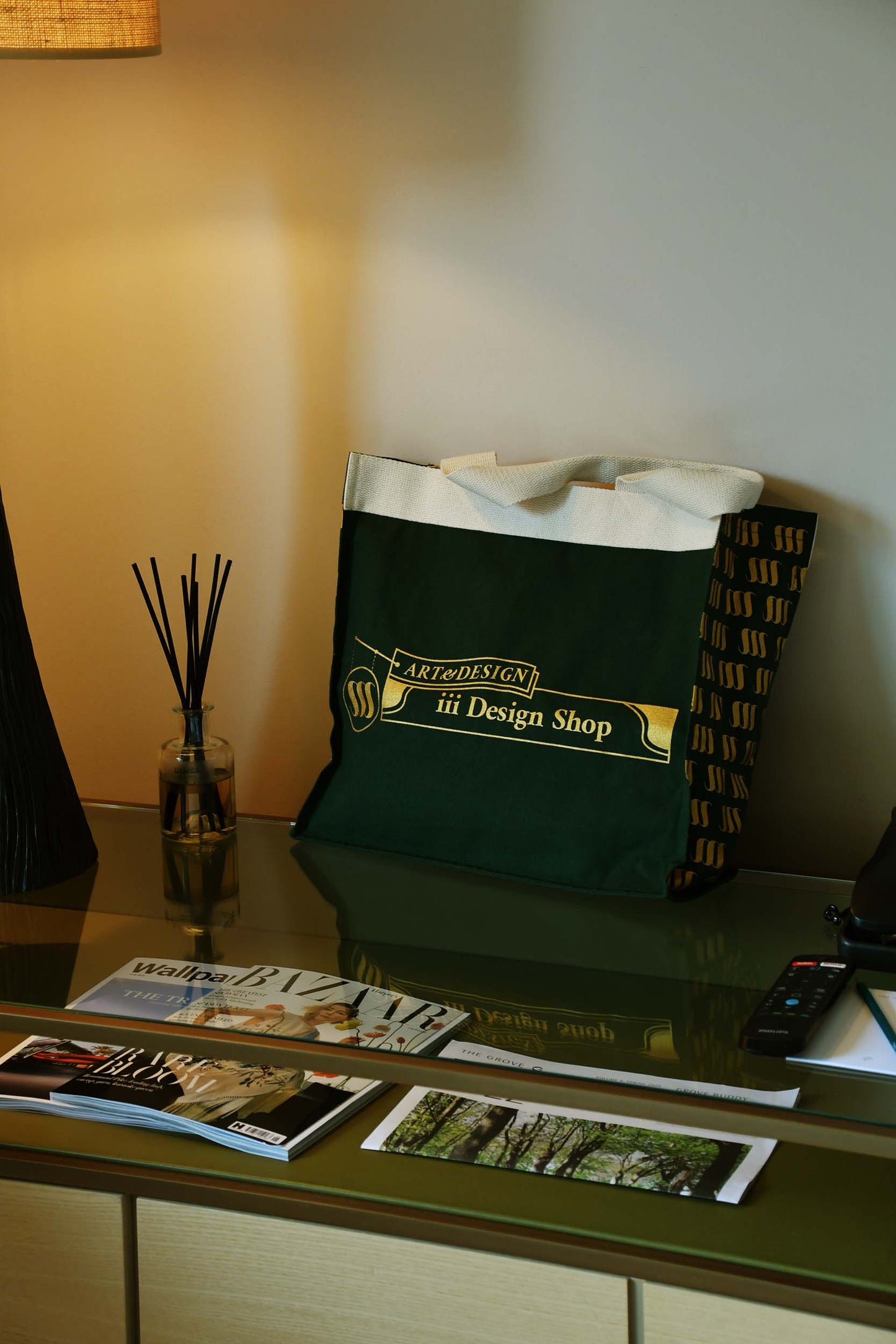 iii オリジナルロンドントートバッグ - ダークグリーン & ゴールド