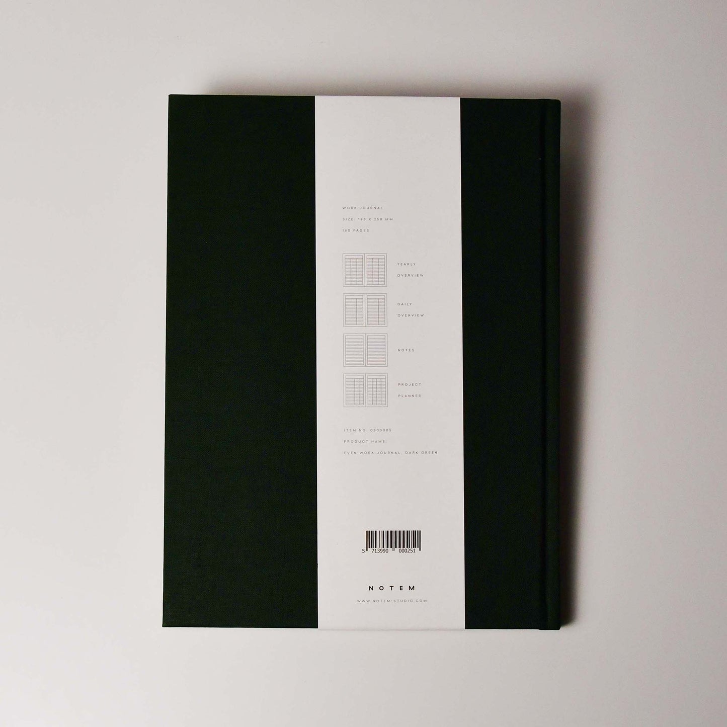 [NOTEM] EVEN イーブン ワークジャーナルノート ラージ - ダークグリーン