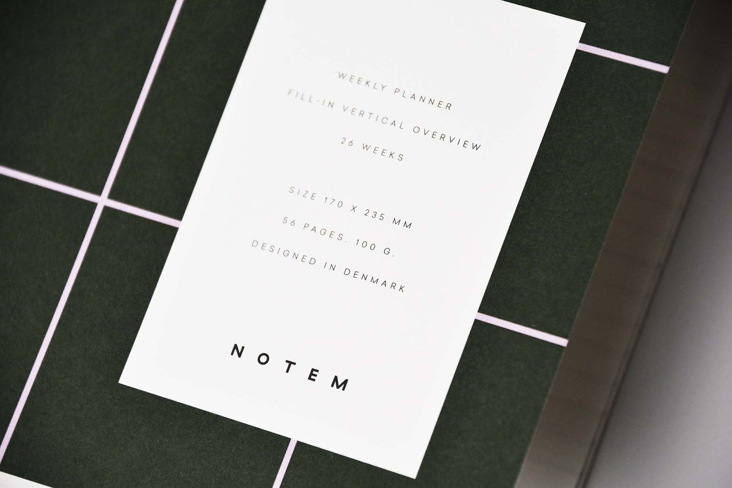 [NOTEM] MILO ミロ ウィークリープランナーノート - ダークグリーン