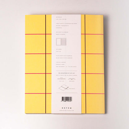 [NOTEM] UMA フラット ノート ラージ - イエローチェック