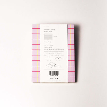 [NOTEM] UMA フラット ノート スモール - ラベンダーチェック